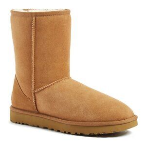 $200 UGG Classic II Genuine Shearling Lined Short suede Boot CHESTNUT 9 (DC10)